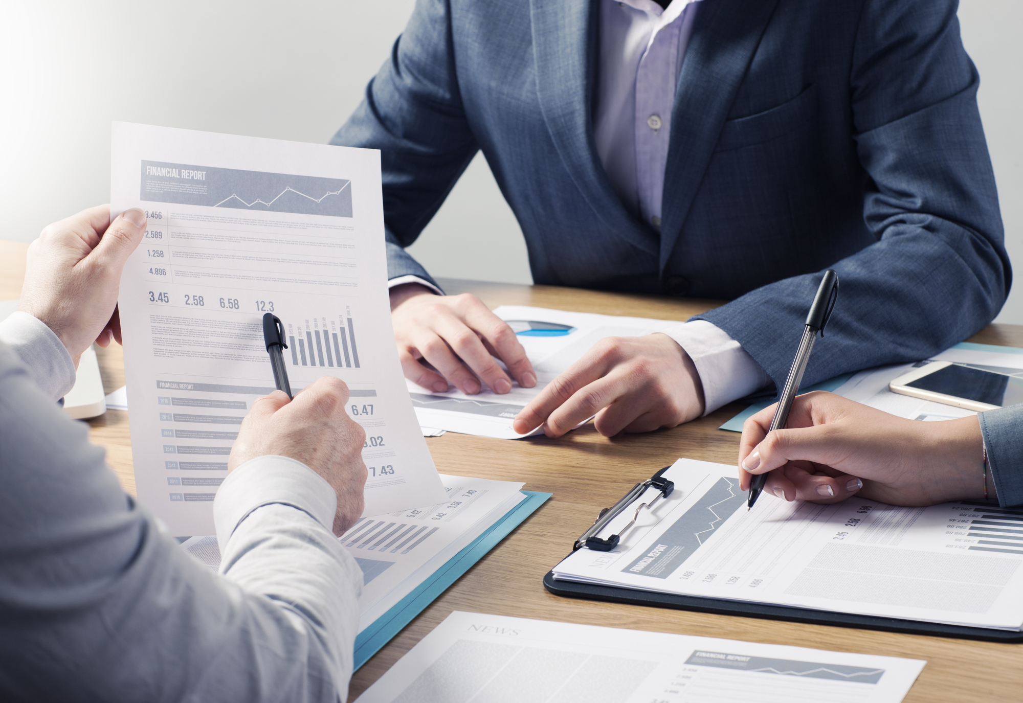 Financial services professional team